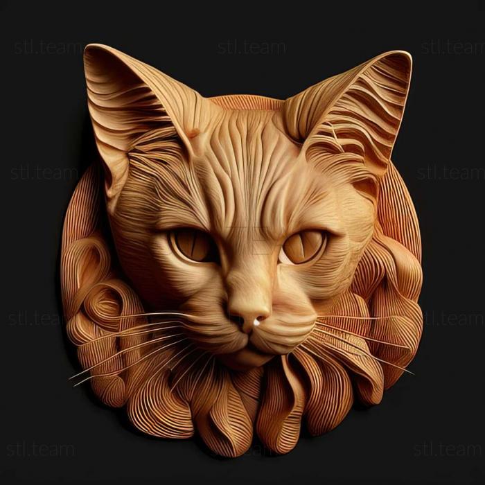 3D model Manx cat (STL)